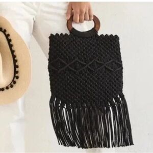 DANIELLE NICOLE Macramé Handbag